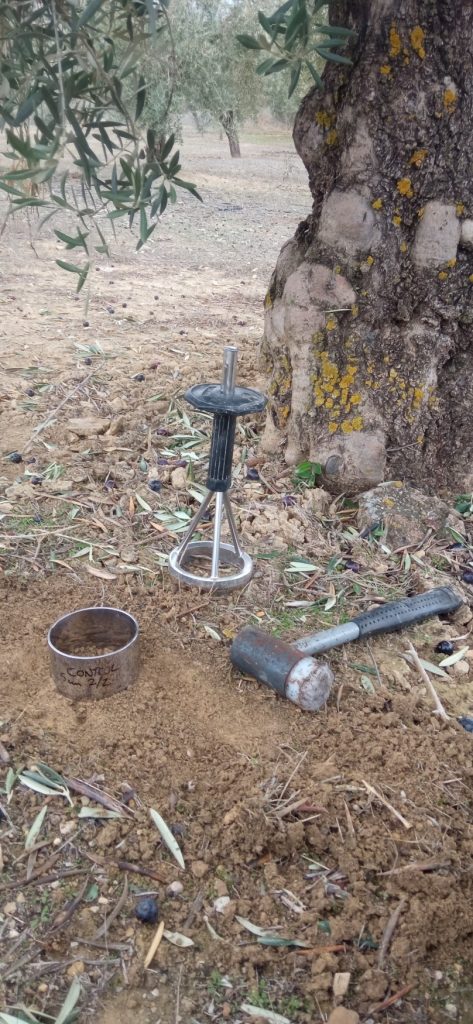 Muestra y sensor de monitorización agrícola